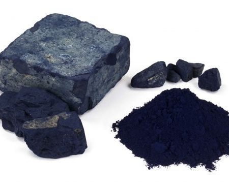 Indigo, originálne, kúsky - práškový pigment