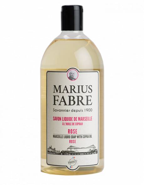 Tekuté mydlo Marius Fabre 1 l - Ruža – náplň