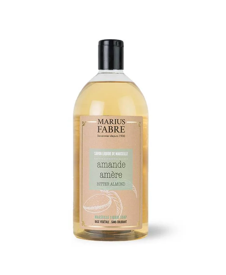 marseille-liquid-soap-bitter-almond-fragrance-1l Tekuté mydlo Marius Fabre 1 l - Horká mandľa - náplň – Obrázok 1