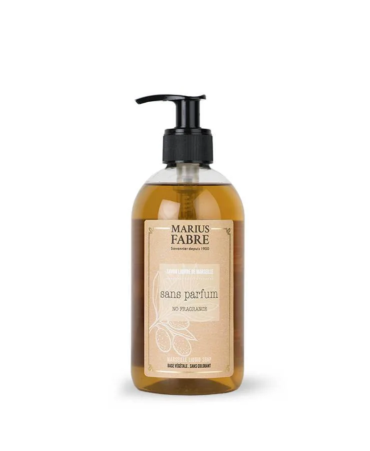 marseille-liquid-soap-fragrance-free Tekuté mydlo Marius Fabre 0,4 l - Neparfumované – Obrázok 1